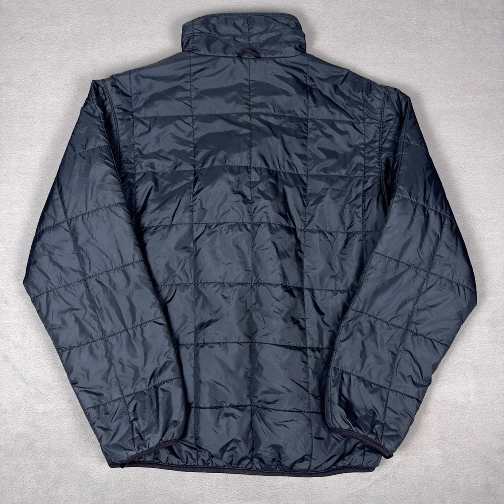 LL Bean Primaloft Quilted Insulated Jacket Navy Cord‎ Collar Full Zip Mens M - Picture 2 of 8